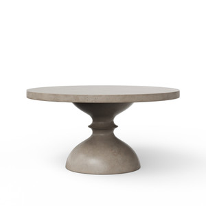 Mixx Spindle 59" Round Dining Table - Dark Grey