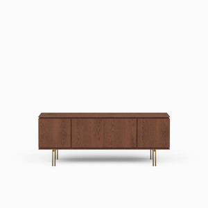 Modern Brazilian Marrocos Buffet Nogal Frame - Ouro Legs