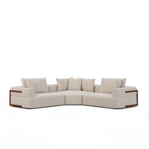 Warner Oatmeal 3 Piece Sofa Set W/Corner Piece - ZM-71025-C