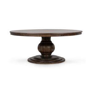 Amsterdam Solid Wood Round Pedestal Dining Table  72"