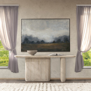 Travelle Cream Wash Oak Wood Rectangle Console Table 72"