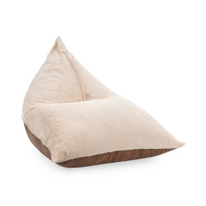 Elle Cotton/Leather Teardrop Lounge Chair