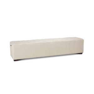 D'Orsay 59" Upholstered Bench in Beige Linen