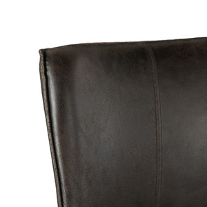 Buddy 20" Counter Chair in Dark Brown Leather with Natural Legs