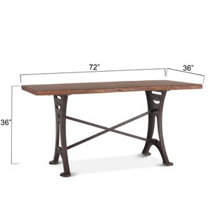 Organic Forge 72" Gathering Table in Raw Walnut