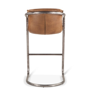 Portofino 22" Bar Chair in Berham Chestnut Leather