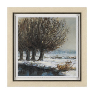 Winter Day II by Mercana Studio Hand Embelished Framed Artwork Matted under Glass