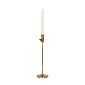 Chantria Large Solid Natural Brass Adjustable Taper Candle Holder
