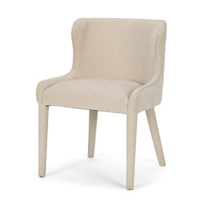 Nolan Slope Cream Chenille Dining Chair