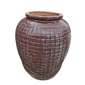 Large Glazed Handmade Pot 20"