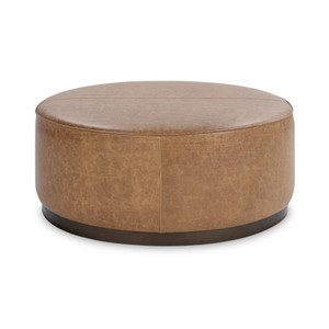 Clair Chestnut Round Ottoman 40"