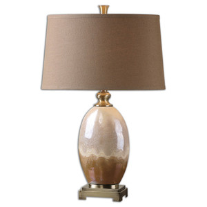 Eadric Antiqued Gold Ceramic Table Lamp