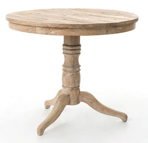 Reclaimed Elm Occasional Round Pedestal Table 35"