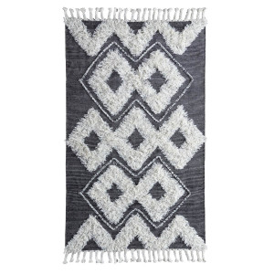 Ivory Moroccan Kilim Shag Area Rugs