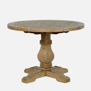 Farmhouse Reclaimed Wood Pedestal Round Table 42"