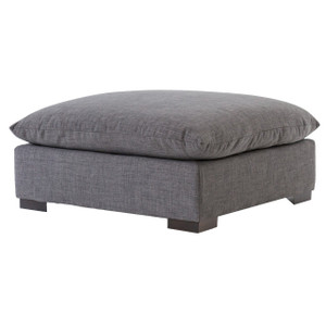 Westworld Modern Gray Ottoman 39"