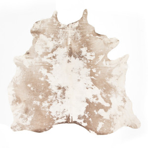 Modern Warm Brown Cowhide Rug