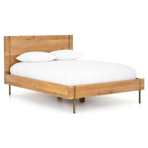 Carlisle Danish Modern Oak Queen Platform Bed