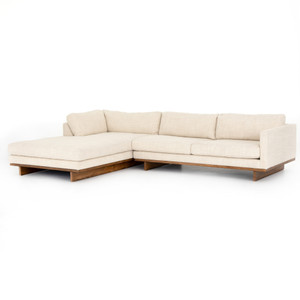 Everly Taupe Upholstered 2-Piece Sectional Sofas