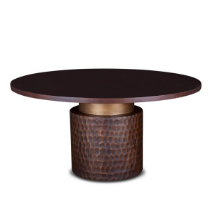 Anna Modern Solid Wood Round Pedestal Dining Table 60"