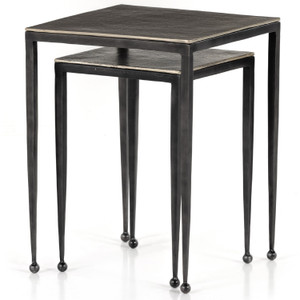 Dalston Antique Nickel Nesting End Tables