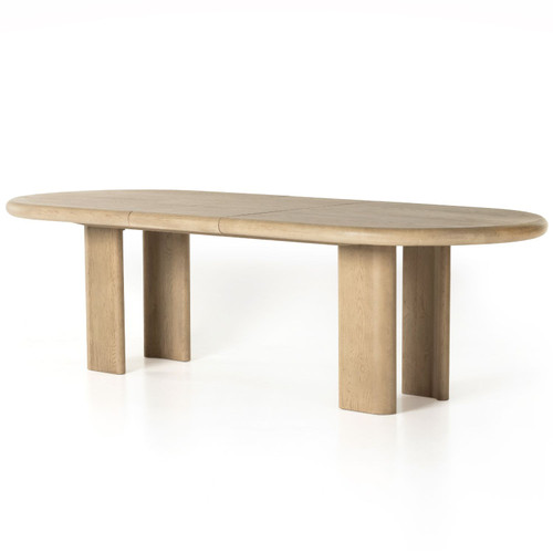 Jaylen Oval Oak Extension Dining Table 87"