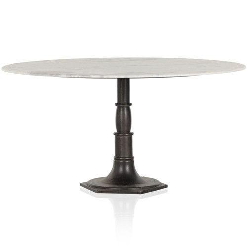 Lucy Carbon Wash Round Dining Table 60"