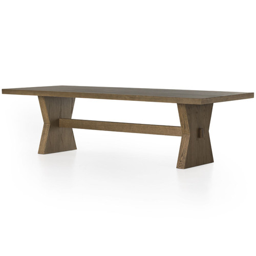 Tia Drifted Oak Solid Dining Table 108"