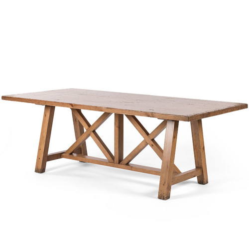 Trellis Waxed Pine Dining Table 84"