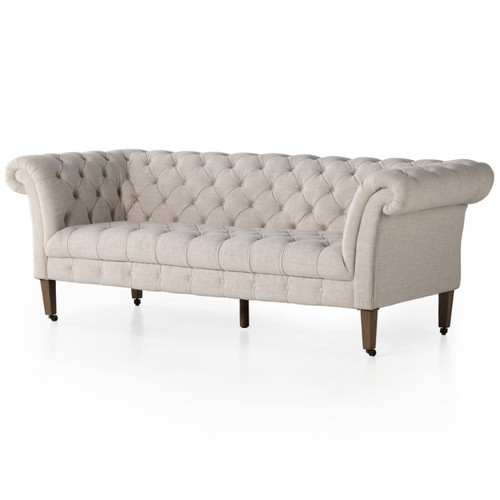 Briscoe Mixt Linen Chesterfield Sofa 82"