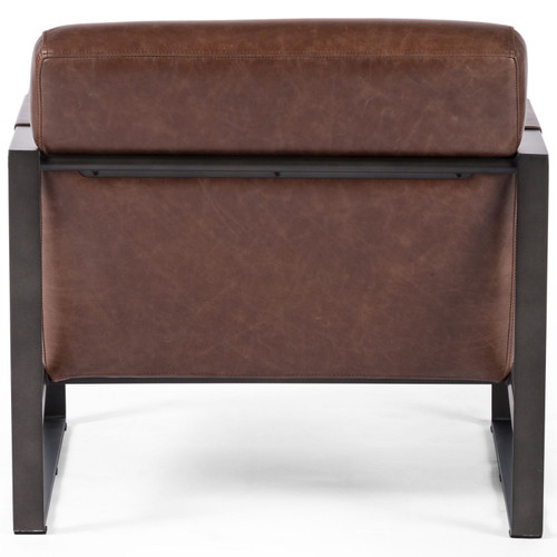 Jules Havana Brown Leather Chair | Zin Home