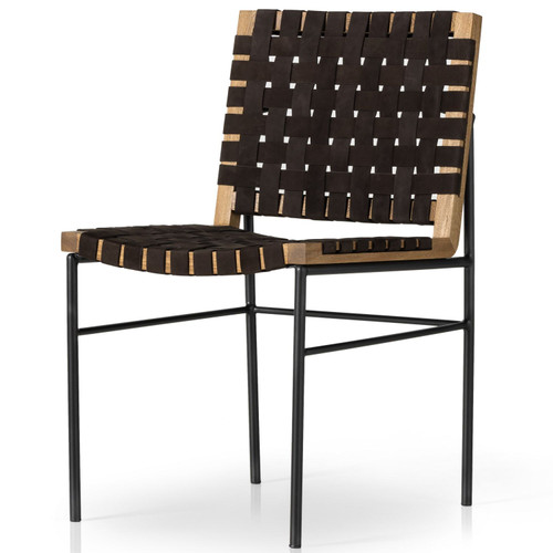 Lombard Woven Leather Dining Chair