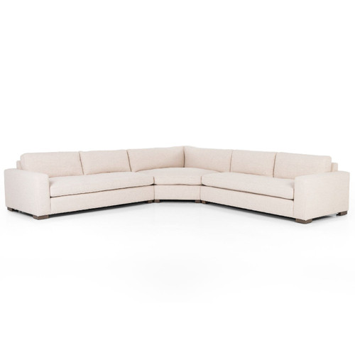 Boone Cream 3 Pc Large Corner Sectional
