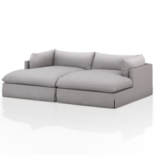 Habitat Vesuvio Dove Double Chaise Sectional 102''