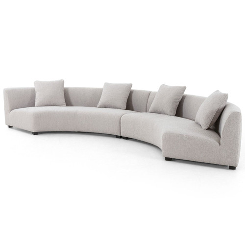 Liam Knoll Sand 2 Piece Curved Sectional Sofa