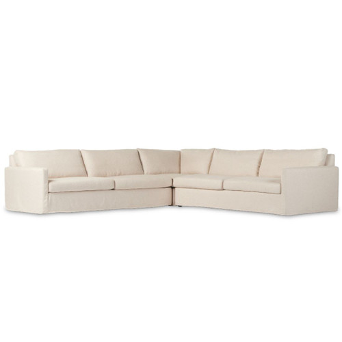 Maddox Oatmeal Upholstered 3-Piece Corner Sectional