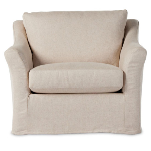 Delray Oatmeal Upholstered Slipcover Swivel Chair Delray Oatmeal Upholstered Slipcover Swivel Chair
