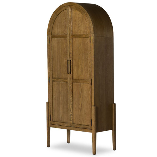 Tolle Drifted Oak Panel Door Arched Cabinet