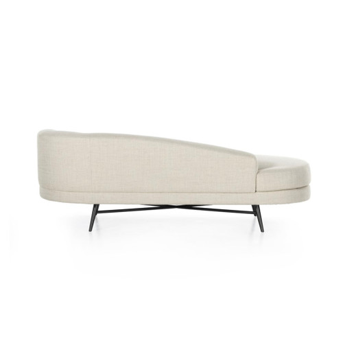 Carmela Right Arm Taupe Upholstered Chaise Lounge