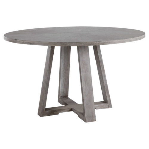 Gidran Grey Oak Round Dining Table 52" 