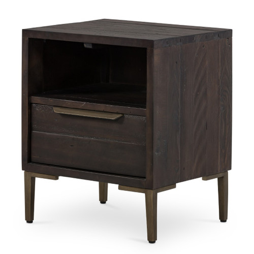 Wyeth Dark Reclaimed Wood Nightstand 19"