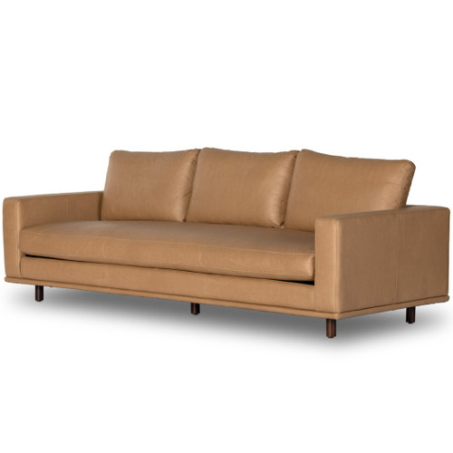 Dom Nantucket Taupe Leather Sofa 97"