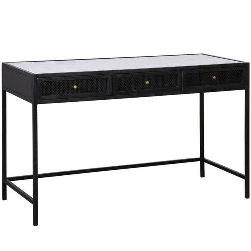 Alaina Iron and Marble Writing Desk 48"