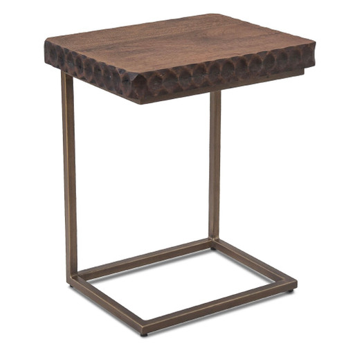 Anna Modern Solid Wood Two-Toned Side Table