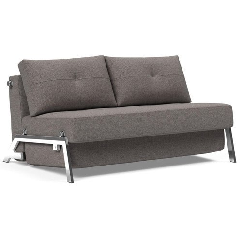 Cubed Queen Size Sleeper Sofa Bed With Chrome Legs