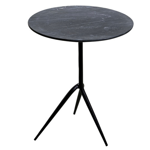 Sperre 18" Round Accent Table with Lava Marble