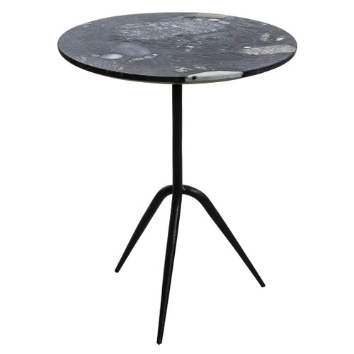 Sperre 18" Round Accent Table with Norigo Marble