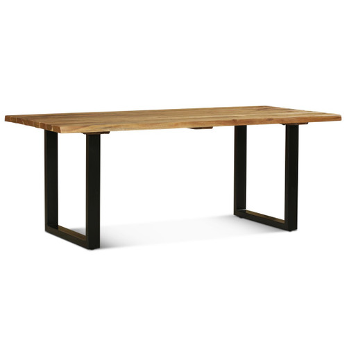 Park City Live Edge Outdoor Dining Table in Natural 78"