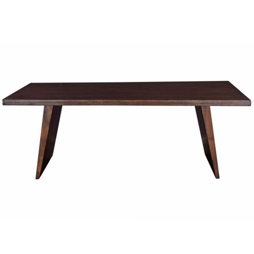 Willow Solid Wood Dining Table 84" Matte Brown