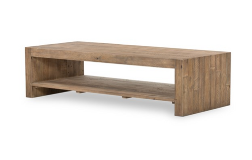 Angora Rustic Modern Reclaimed Wood Coffee Table 60"